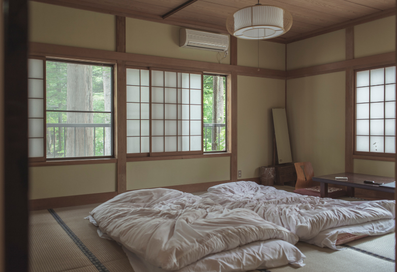 chambre à coucher au japon